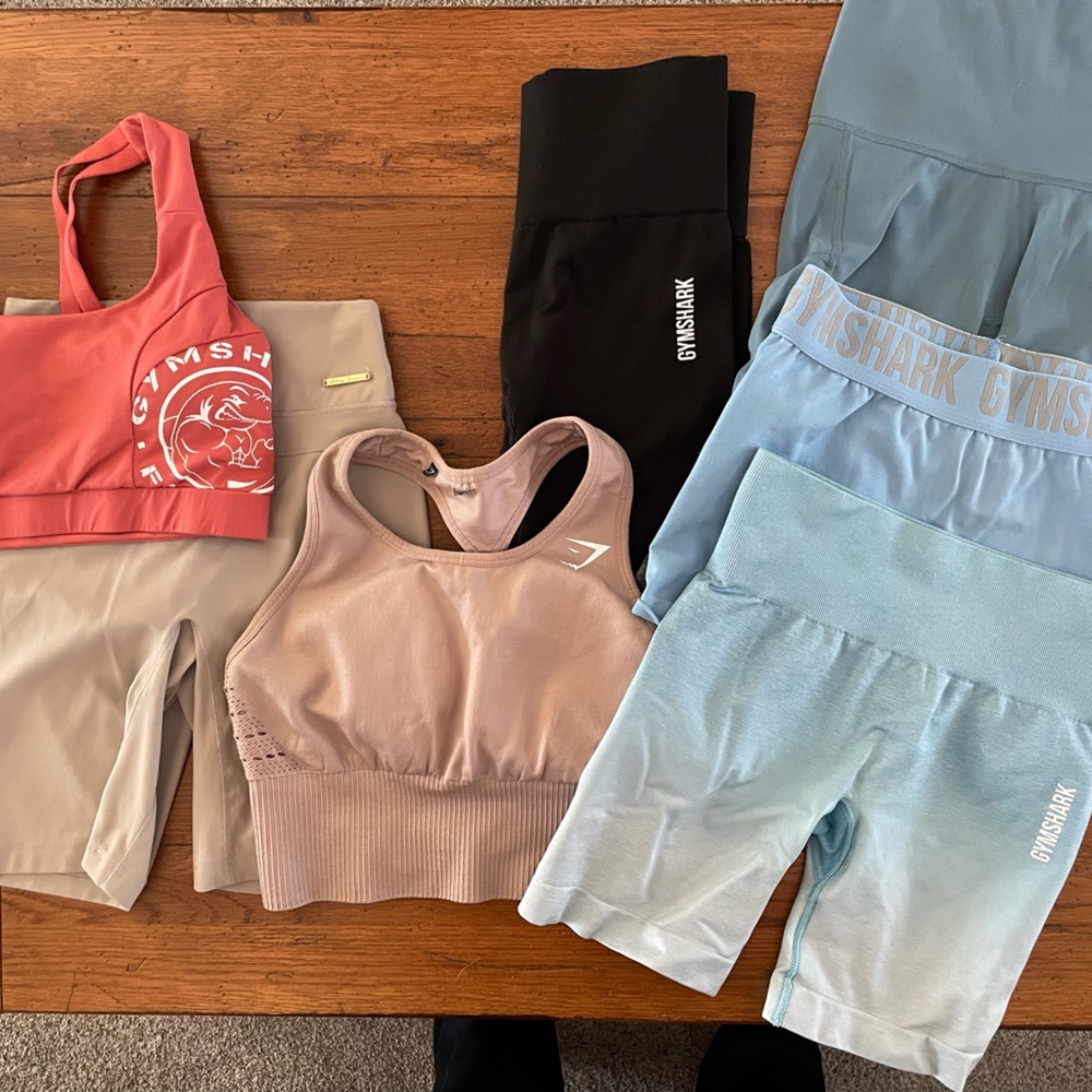 Gymshark Workout Pack - Women's Size Small - 4 Shorts, 1 Leggings, 2 Tops